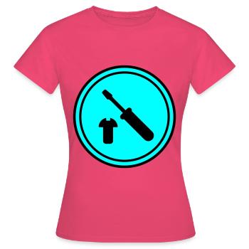 Icône du tournevis - T-shirt Femme - rose azalée - Devant - AI Model Female 172 dark (172cm)