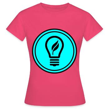 Light bulb icon - Women's T-Shirt - azalea - Front - AI Model Female 172 dark (172cm)