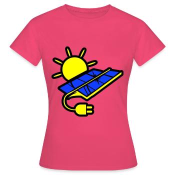 Photovoltaik Anlage Solar Energie - Frauen T-Shirt - Azalea - Vorne - AI Model Female 172 dark (172cm)