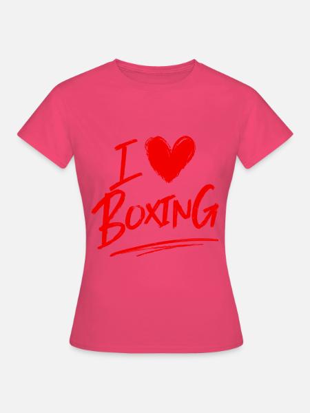 Ich liebe Boxen - Frauen T-Shirt - Azalea