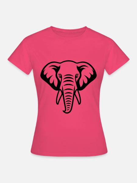 Elefant Kopf - Frauen T-Shirt - Azalea