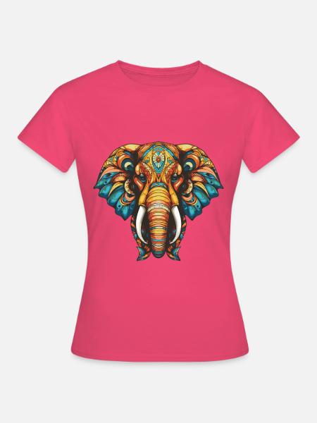Elefant Portrait - Frauen T-Shirt - Azalea