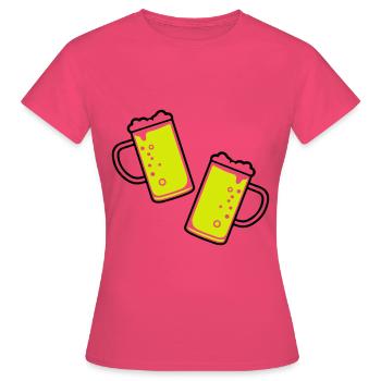 Beer glass beer mug beer - Women's T-Shirt - azalea - Front - AI Model Female 172 dark (172cm)