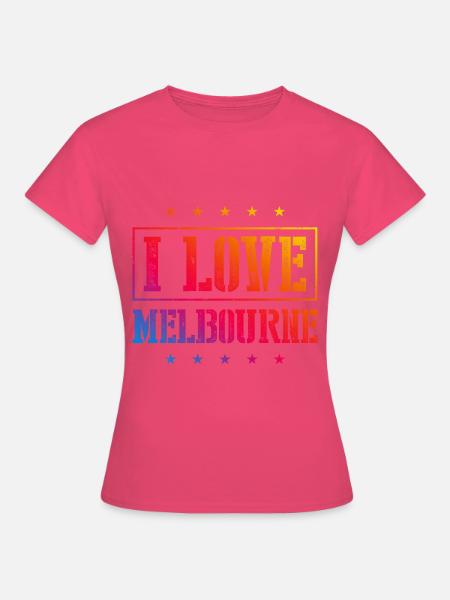 I Love Melbourne - Frauen T-Shirt - Azalea
