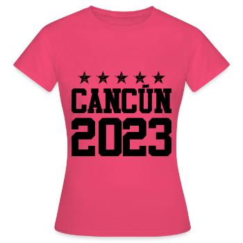Cancun 2023 - Women's T-Shirt - azalea - Front - AI Model Female 172 dark (172cm)
