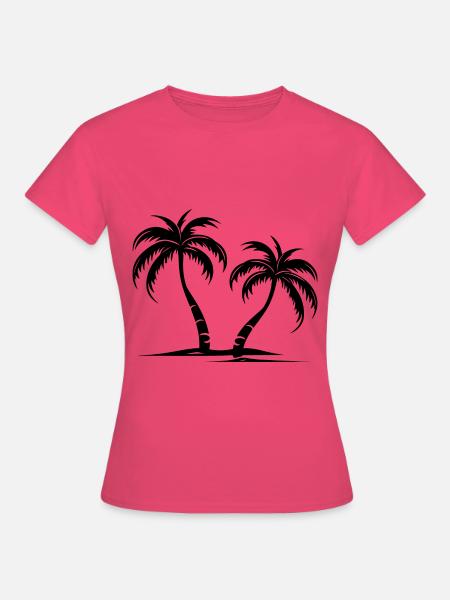 Palmen Insel - Frauen T-Shirt - Azalea