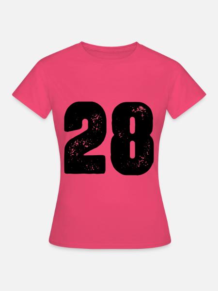28 Zahl Trikot - Frauen T-Shirt - Azalea
