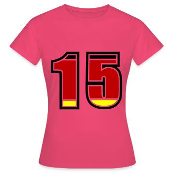 15 Numéro Allemagne Jersey - T-shirt Femme - rose azalée - Devant - AI Model Female 172 dark (172cm)