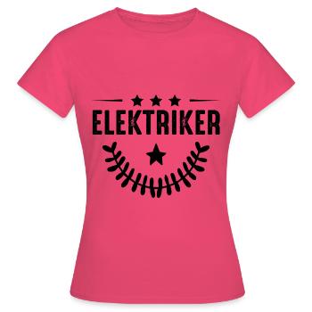 Métier d’électricien - T-shirt Femme - rose azalée - Devant - AI Model Female 172 dark (172cm)