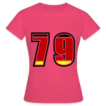 79 Numéro Allemagne Jersey - T-shirt Femme - rose azalée - Devant - AI Model Female 172 dark (172cm)