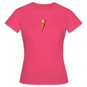 Iaido Kanji Katana & Mon - Frauen T-Shirt - Azalea - Vorne - AI Model Female 172 dark (172cm)