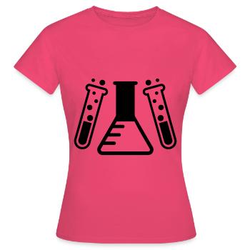 Reagenzglas chemiker - Frauen T-Shirt - Azalea - Vorne - AI Model Female 172 dark (172cm)