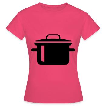 cooking pot symbol - Women's T-Shirt - azalea - Front - AI Model Female 172 dark (172cm)