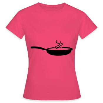 Pfanne Icon - Frauen T-Shirt - Azalea - Vorne - AI Model Female 172 dark (172cm)