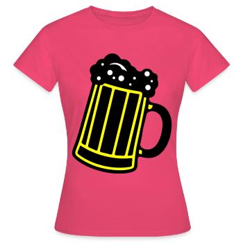 Chope de bière symbole de bière Cheers - T-shirt Femme - rose azalée - Devant - AI Model Female 172 dark (172cm)