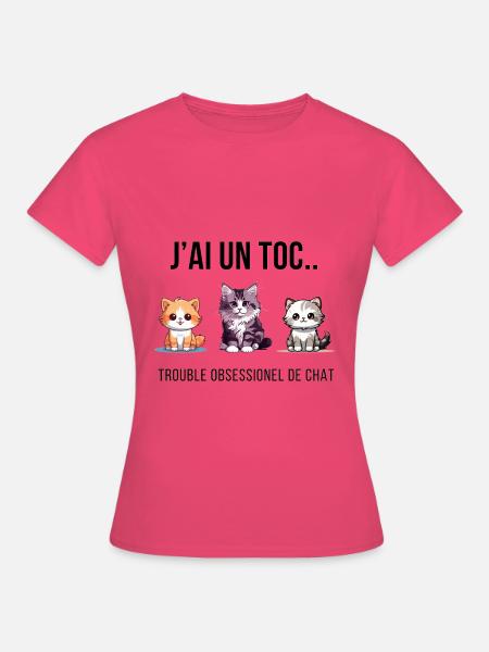 🐱💘 KATZENBESESSENHEIT - Frauen T-Shirt - Azalea