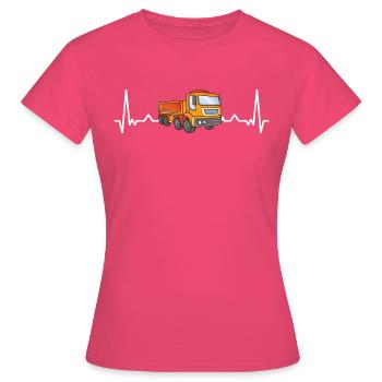 LKW Laster Kipper Herzschlag Berufskraftfahrer - Frauen T-Shirt - Azalea - Vorne - AI Model Female 172 dark (172cm)