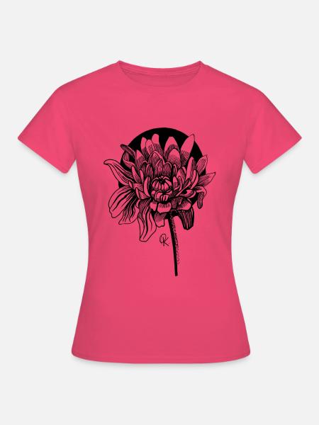 Blume Aster Inktober - Frauen T-Shirt - Azalea