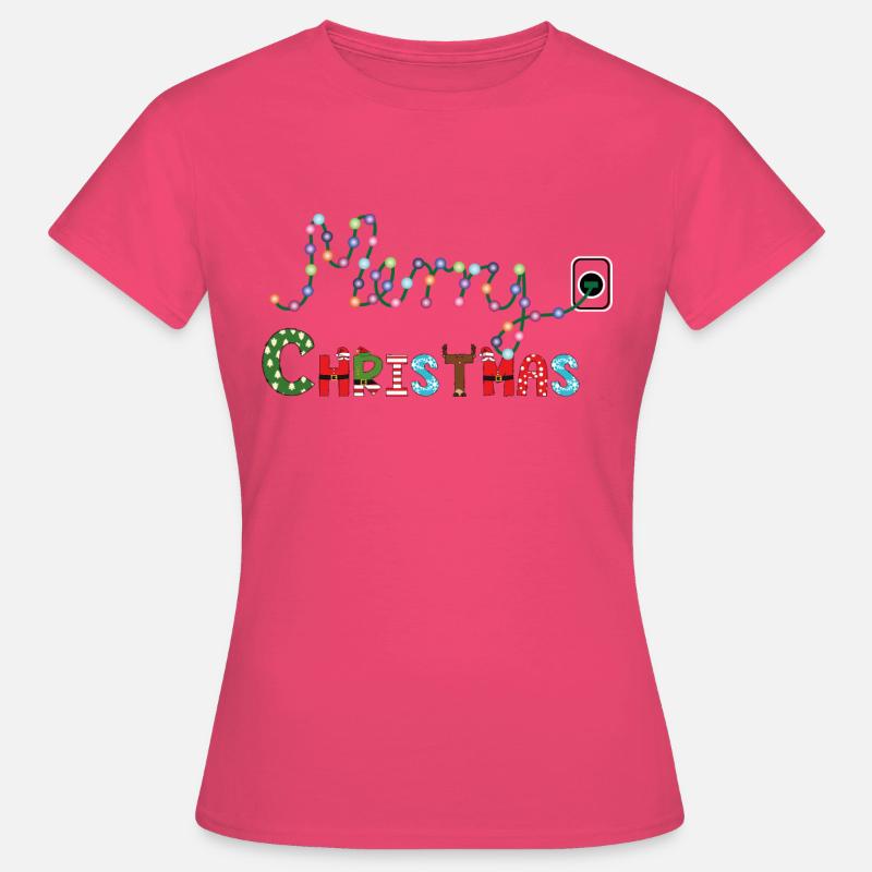 Christmas tree lights - Women's T-Shirt - azalea