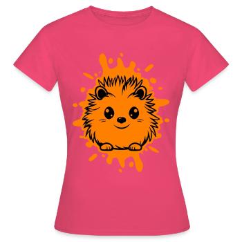 Hérisson, Animal, Bébé - T-shirt Femme - rose azalée - Devant - AI Model Female 172 dark (172cm)