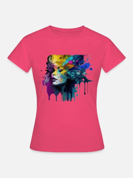 Frauengesicht Fantasy Geschenk - Frauen T-Shirt - Azalea