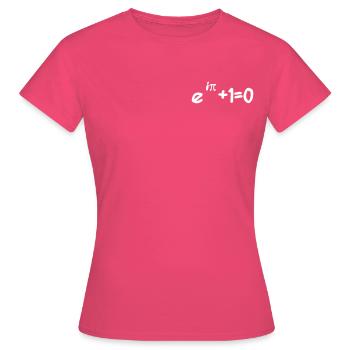 Identité d’Euler - T-shirt Femme - rose azalée - Devant - AI Model Female 172 dark (172cm)