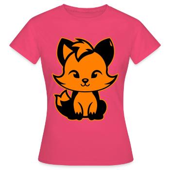 Fox Cute Cute Baby - Women's T-Shirt - azalea - Front - AI Model Female 172 dark (172cm)