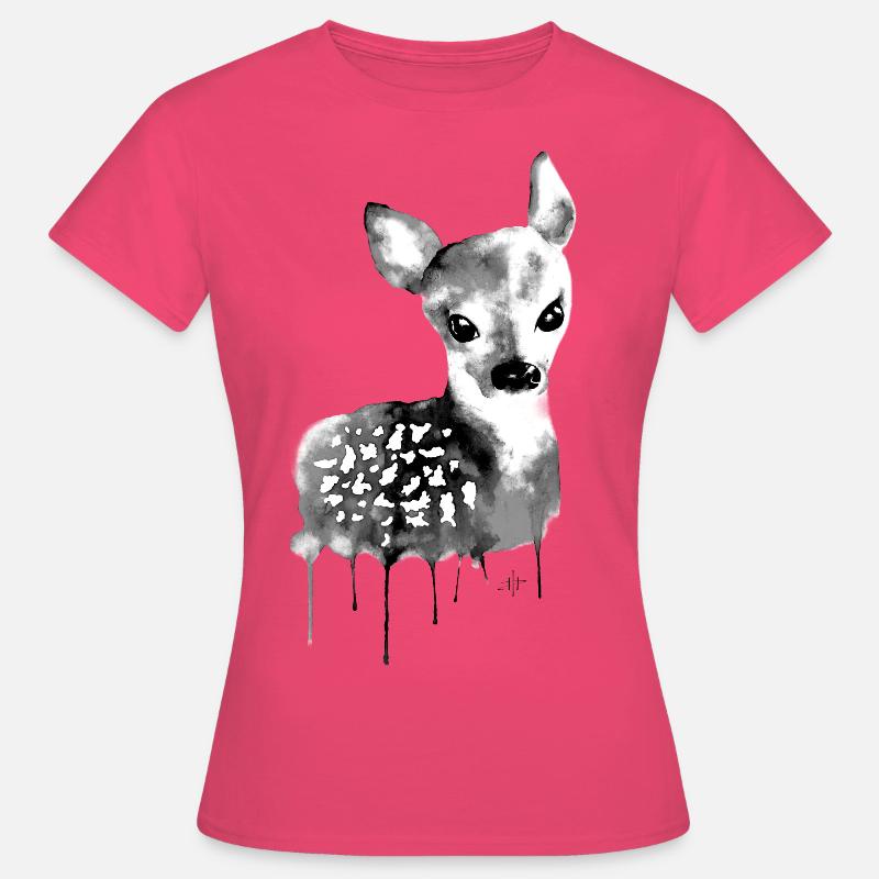 Deer Black & White - Women's T-Shirt - azalea