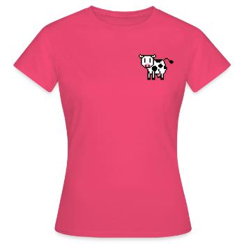 Guiguitte PixelArt - T-shirt Femme - rose azalée - Devant - AI Model Female 172 dark (172cm)