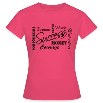 Success - Women's T-Shirt - azalea - Front - AI Model Female 172 dark (172cm)