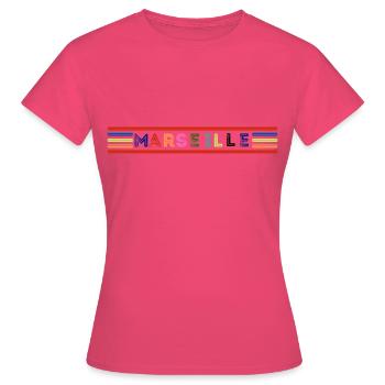 Marseille - Frauen T-Shirt - Azalea - Vorne - AI Model Female 172 dark (172cm)