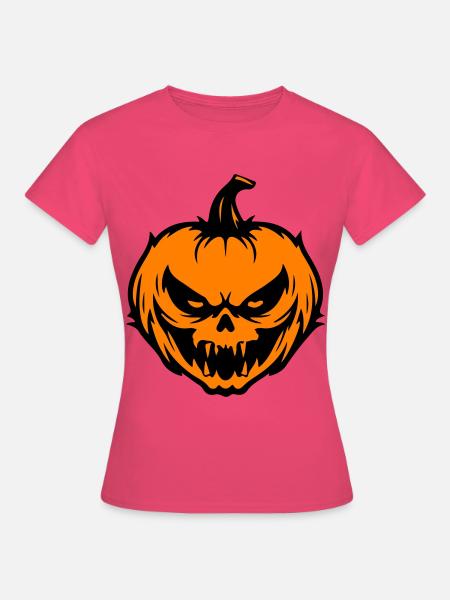 Kürbis Grimasse Halloween - Frauen T-Shirt - Azalea