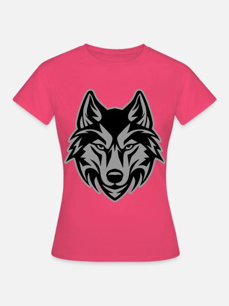 Wolf Kopf - Frauen T-Shirt - Azalea