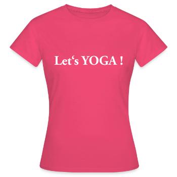 sport yoga frau rosa - Frauen T-Shirt - Azalea - Vorne - AI Model Female 172 dark (172cm)