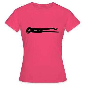 Rohrzange Zange Werkzeug Installateur Hydrauliker - Frauen T-Shirt - Azalea - Vorne - AI Model Female 172 dark (172cm)