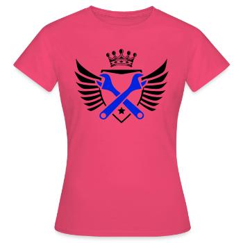 Armoiries de l’artisanat - T-shirt Femme - rose azalée - Devant - AI Model Female 172 dark (172cm)