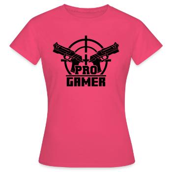 Pro Gamer (Guns) - Frauen T-Shirt - Azalea - Vorne - AI Model Female 172 dark (172cm)