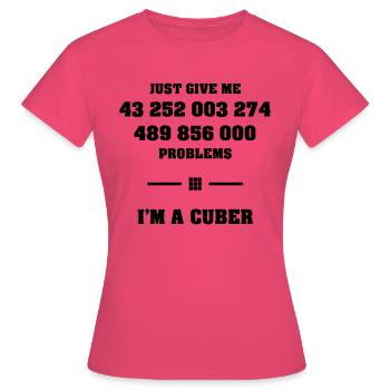 Combinations Magic Cube Speedcuber Cuber Cubing - Frauen T-Shirt - Azalea - Vorne - AI Model Female 172 dark (172cm)