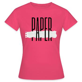 Papier - T-shirt Femme - rose azalée - Devant - AI Model Female 172 dark (172cm)