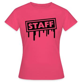 Staff - T-shirt Femme - rose azalée - Devant - AI Model Female 172 dark (172cm)