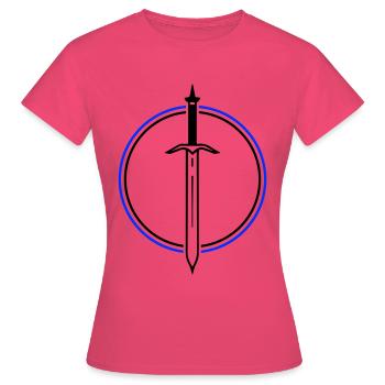 Schwert Icon - Frauen T-Shirt - Azalea - Vorne - AI Model Female 172 dark (172cm)