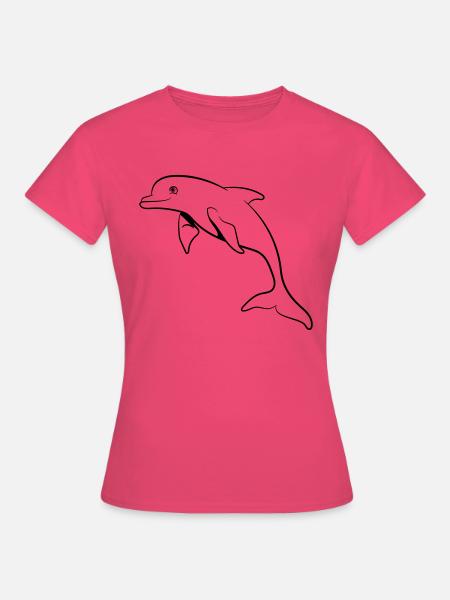 delfin süss springen - Frauen T-Shirt - Azalea