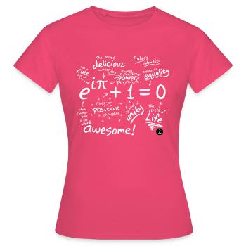 L’identité d’Euler - T-shirt Femme - rose azalée - Devant - AI Model Female 172 dark (172cm)