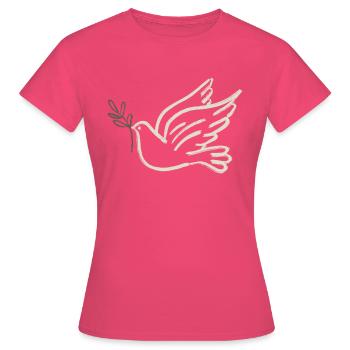 Frieden - Peace - Frauen T-Shirt - Azalea - Vorne - AI Model Female 172 dark (172cm)