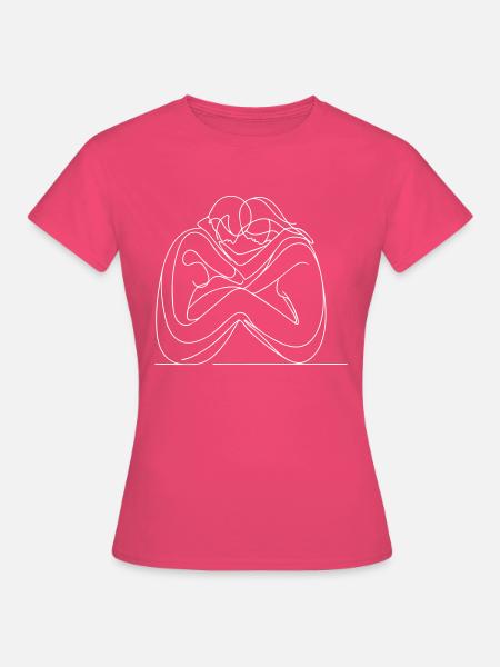 Eternal Embrace Lines - Frauen T-Shirt - Azalea