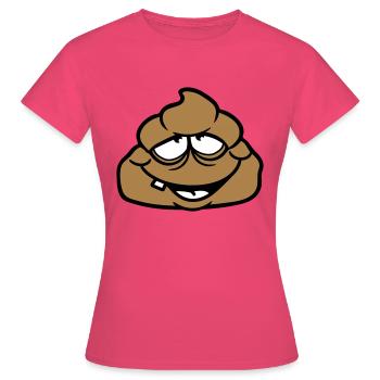 merde kot visage dégoûtant tas haeufchen merde - T-shirt Femme - rose azalée - Devant - AI Model Female 172 dark (172cm)