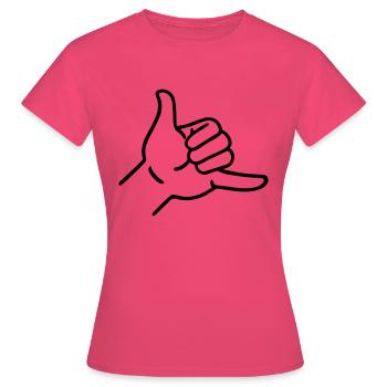 rester détendu et relax - T-shirt Femme - rose azalée - Devant - AI Model Female 172 dark (172cm)