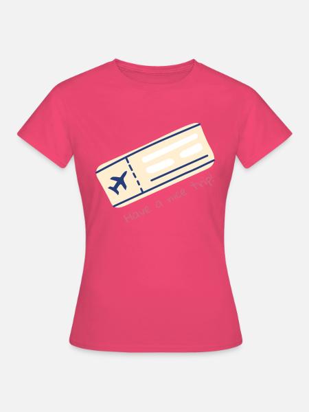 Flugticket Reise - Frauen T-Shirt - Azalea