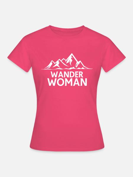 Wandern Wander Woman Urlaub Berge Walking Damen - Frauen T-Shirt - Azalea