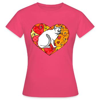 Heart - Women's T-Shirt - azalea - Front - AI Model Female 172 dark (172cm)